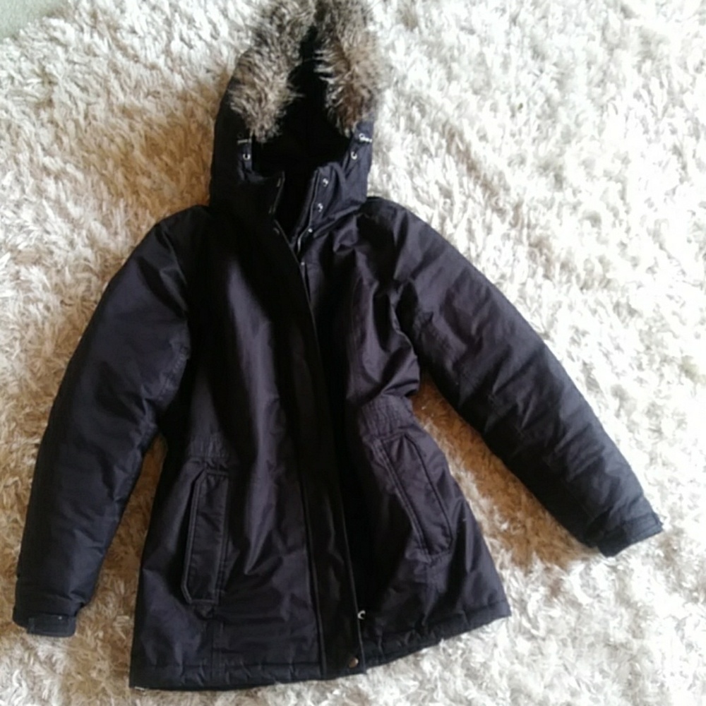Eddie Bauer Black Goose Down Coat
